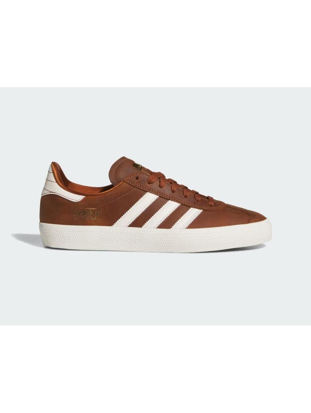 Mens Size 5 / Women's 6 Adidas Gazelle ADV Skate Shoes Brown White Leather New